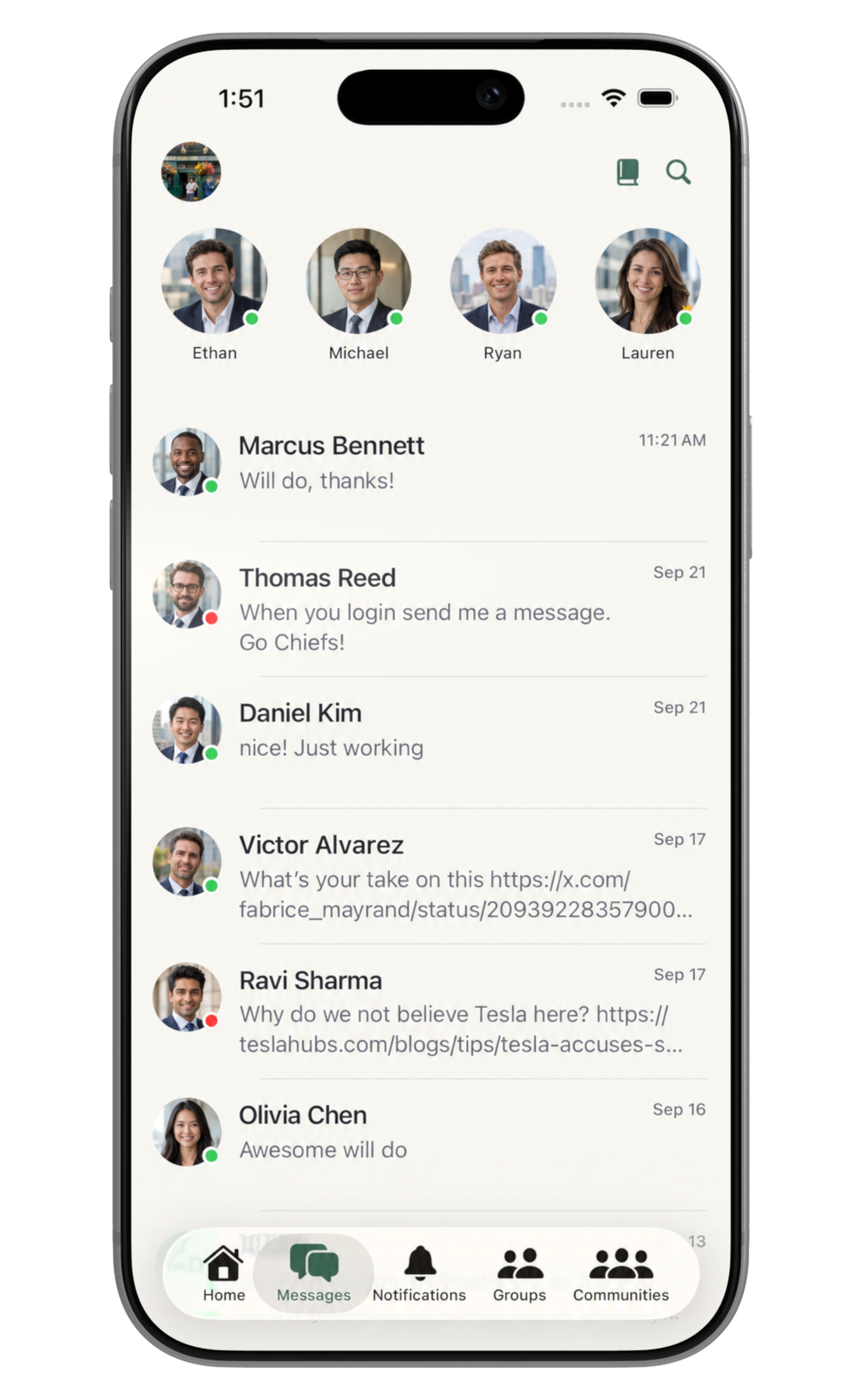 Quavix direct messages